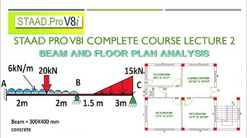 STAAD PRO V8i | LECTURE 2  BEAM AND FLOOR PLAN ANALYSIS |