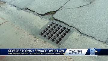 Heavy rain leads to sewage overflows