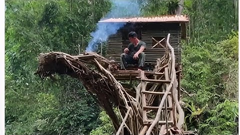 Real Life Building Secret Modern Treehouse Private Pools Next in Jungle In 8 Day