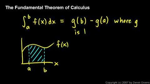 Calculus - The Fundamental Theorem, Part 1