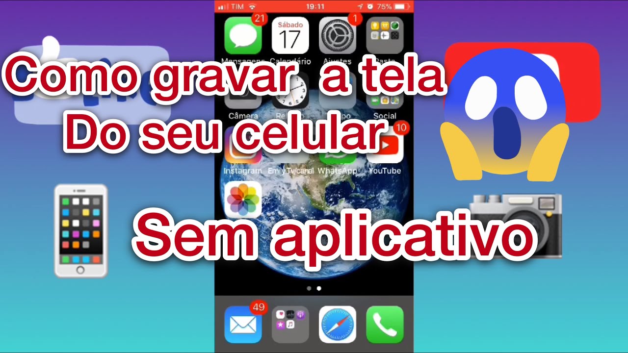 Como gravar a tela do seu celular sem aplicativo - YouTube
