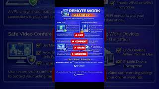 Remote Work Security Tips💻 | VPNs,Wi-Fi Safety &amp; Protecting Work Devices #RemoteWorkSecurity#shorts