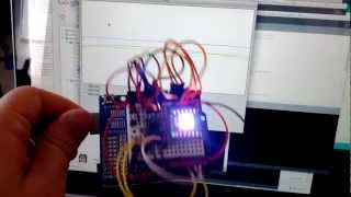 Arduino UNO + 7361 Accelerometer + ShiftBrite LED module