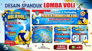 Lengkap !! Desain Spanduk, Brosur, Skema Pertandingan, Sosmed Turnamen Bola Voli Lomba Agustusan