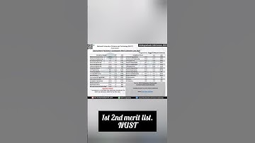 NUST 1st and 2nd merit list for 2023. #announced #nust