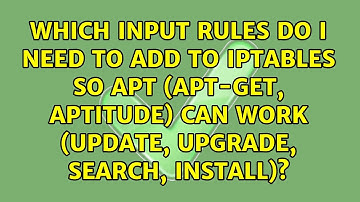 Which INPUT rules do I need to add to iptables so apt (apt-get, aptitude) can work (update,...