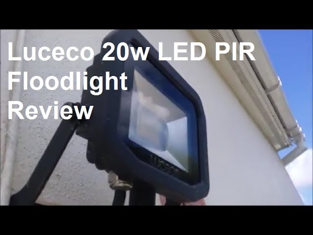 Luceco Eco Slimline LED Floodlight PIR 10-50 Watt 800-4000 Lumens IP65 4000K 
