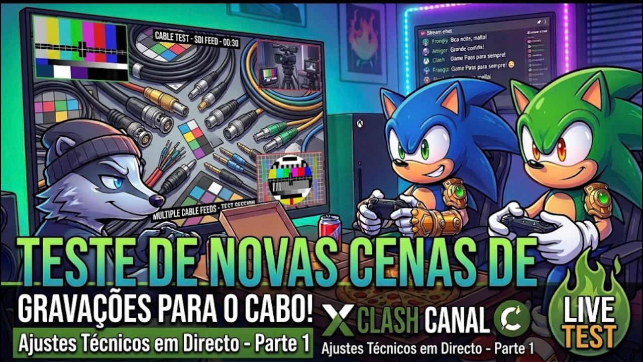 Teste de novas cenas de gravações.
