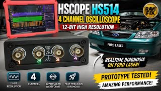 HScope HS514 four channel Oscilloscope review | Super Clean Waveforms with a realtime diagnosis.