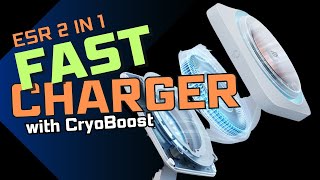 FAST iPHONE CHARGER - ESR 2 in 1 Charger with HaloLock and CryoBoost iphone AirPods apple