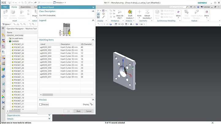 Import file and create Tools in Siemens NX