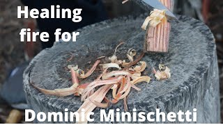 Healing fatwood fire for Dominic minischetti  | 73 forge knife The Bushcrafter