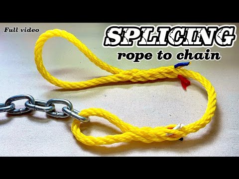 How To Tie Rope On Chain | How To Joint Rope And Chain | Eye Splicing 4 ...