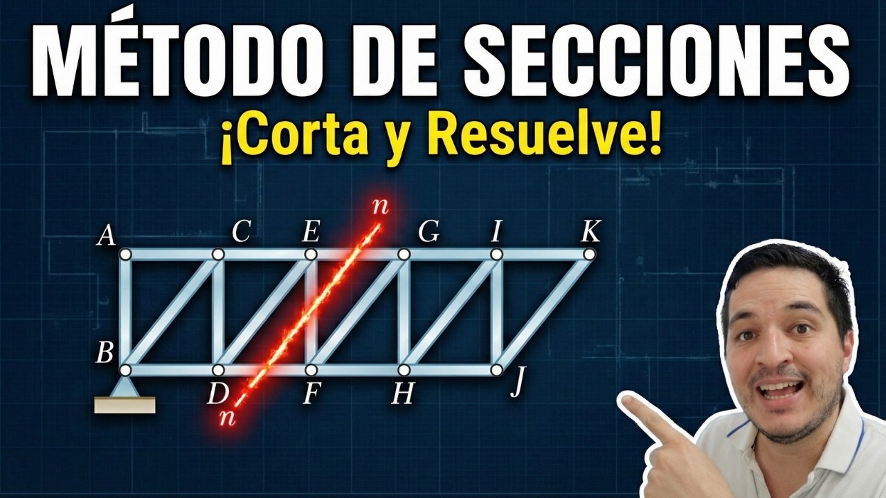 Armaduras o cerchas desde cero: Introducción al MÉTODO DE SECCIONES (explicación clara)