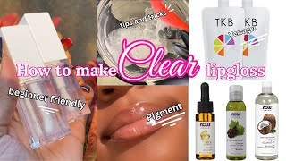 HOW TO MAKE CLEAR LIPGLOSS✨(BEGINNER FRIENDLY)