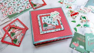 Tutorial | Home for Christmas Envelope Mini Album | Easy | No Dies