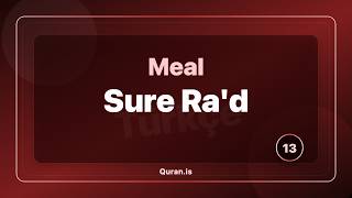 Sure Rad Kuran Türkçe Sesli Meal