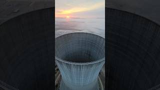 Flying directly over a Nuclear Cooling Tower!
