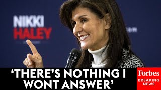 Former Gov. Nikki Haley Takes Questions From Voters At A Town Hall In Iowa