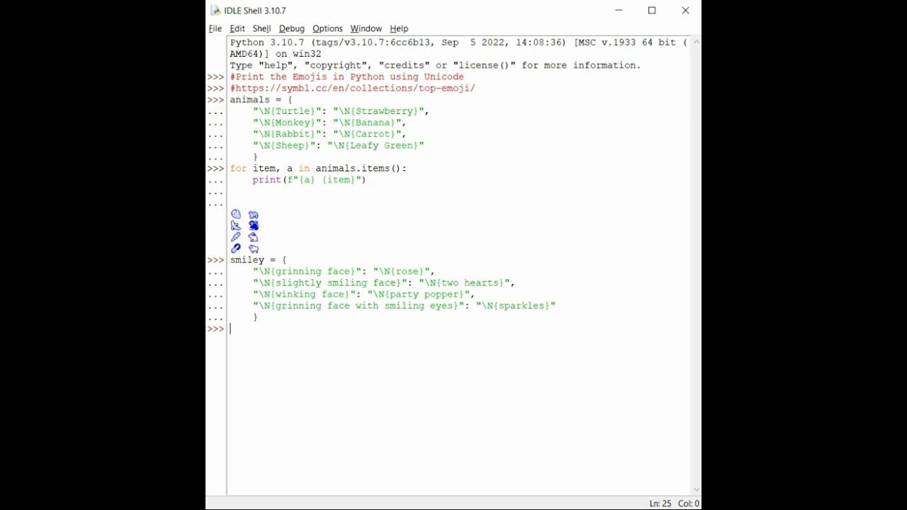Print the Emojis in Python using Unicode - YouTube