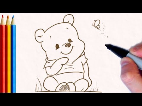 How To Draw Winnie The Pooh Step By Step Tutorial For Kids Youtube