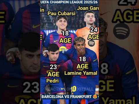 Barcelona 2 1 Frankfurt UEFA Champions League 2025 26 Season I Football Players Current Age