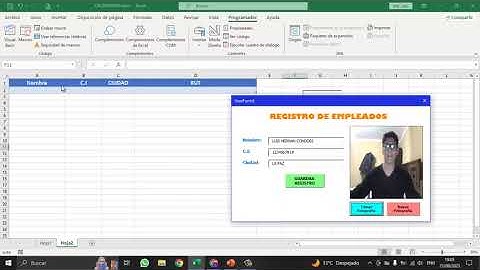 Formulario de registro con camara de video..