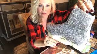 Glittering Ice Skates for Christmas & WInter Decor
