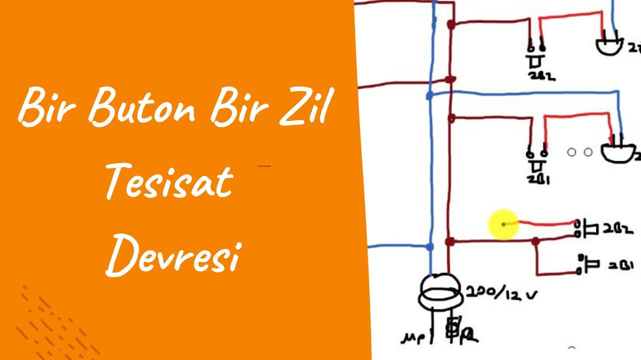 Bir Buton Bir Zil Tesisatı Uygulama Devresi