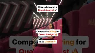 How to become a Quant Analyst  #youtubeshorts #shorts #quantanalysis