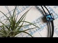 革紐ループタイ 青 マーブル メンズアクセサリー  (mb-ru-15b)