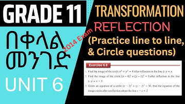 Exercise 6.8 | Reflection | Circle about a Line | Transformation of the plane | Grade 11 | Unit 6