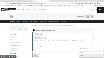 bug report MDN web docs run button starts print page ChromeOS 71