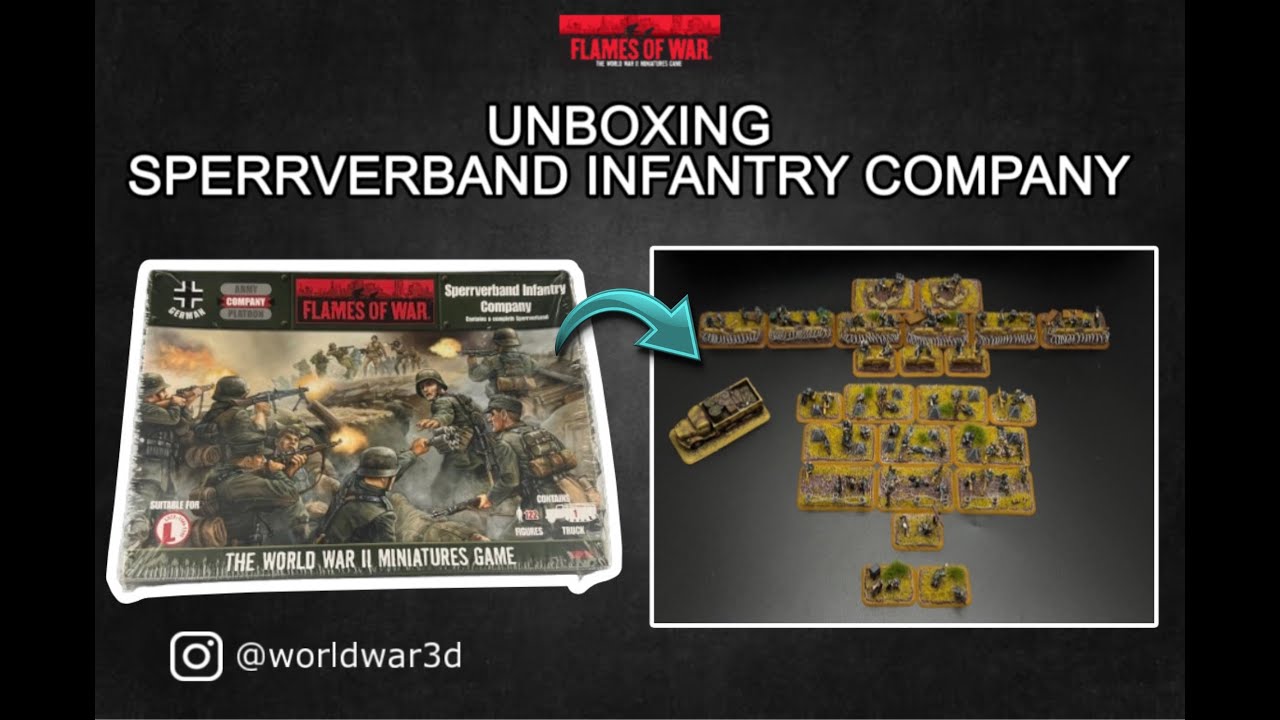 Flames of War Classic Sperrverband Infantry Company Unbox and Paint