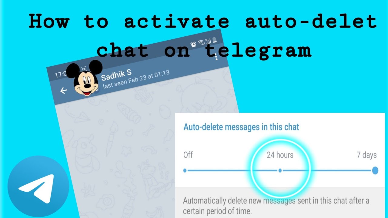 How to activate auto delete of chat or messages on telegram ||2021