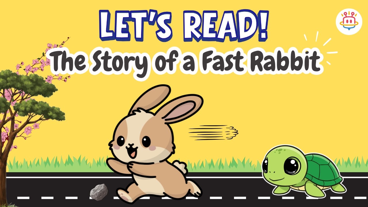🐰 The Fast Rabbit | Kids Reading Practice Story with Comprehension ...