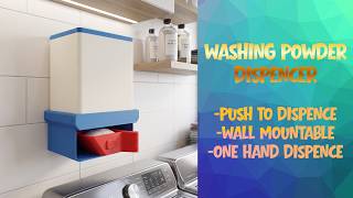 Washing Powder Dispenser | Push to Dispense | Fully 3D printable