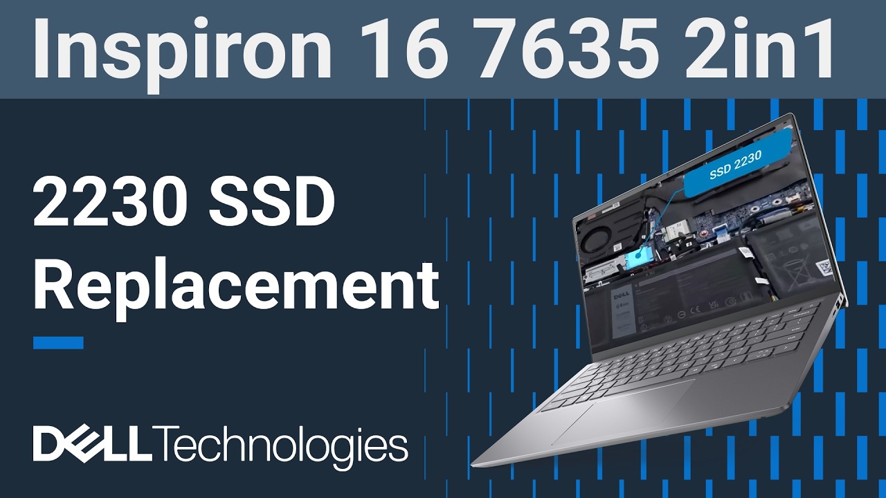 Dell Inspiron 16 7635 2-in-1 | How to replace the 2230 solid state