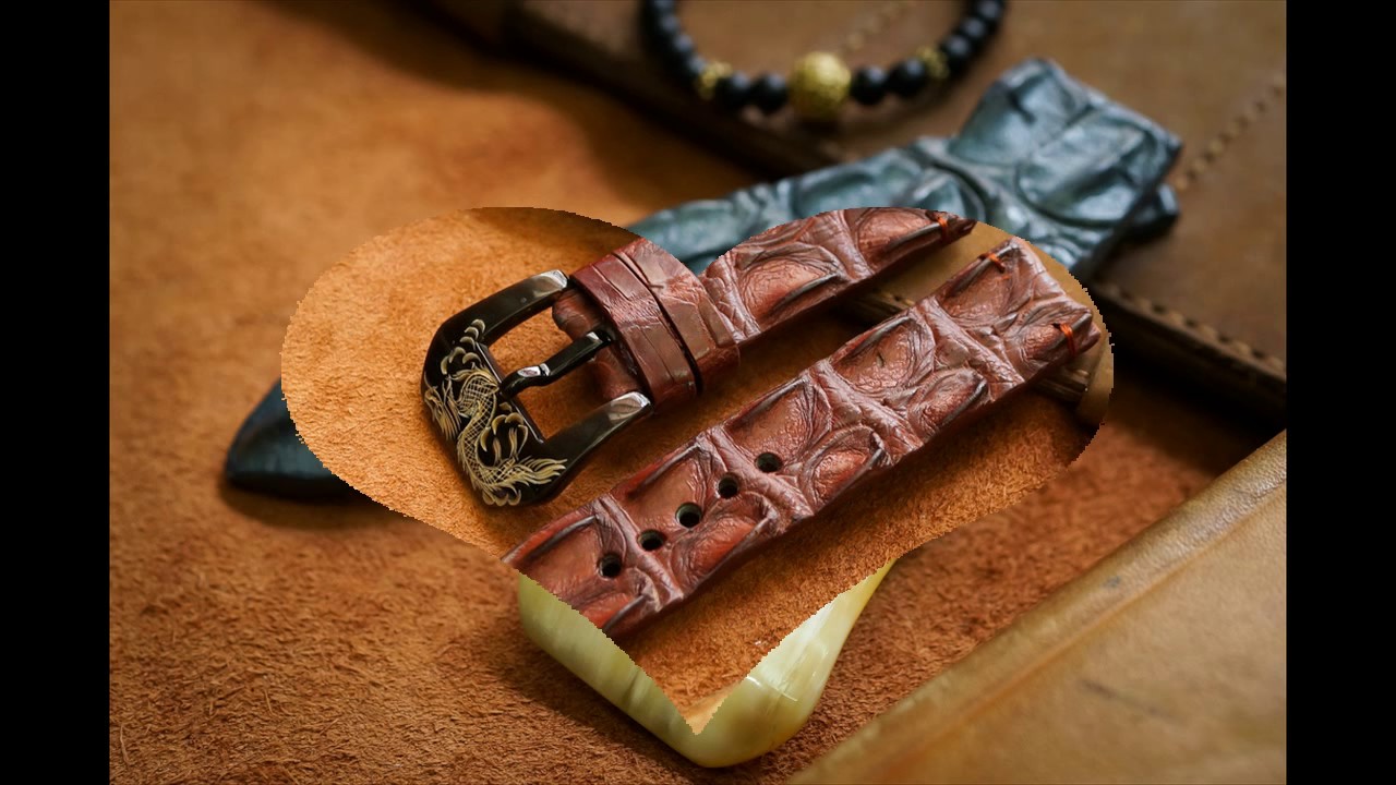 Black Forest Atelier Handmade Crocodile Leather Watch Strap