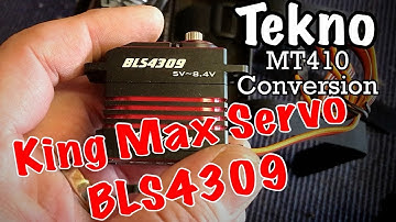 TEKNO MT410, King Max BLS4309 steering servo, MT48.3 conversion
