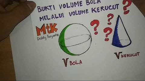 Bukti Volume Bola Melalui Pendekatan Volume Kerucut