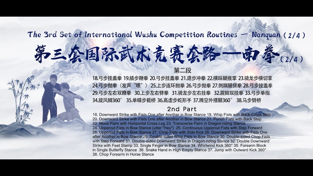 The 3rd Set International Wushu Competition Routines: Nanquan (2/4)