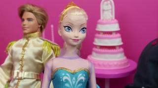 Barbie Wedding to Frozen Kid Alex Disney Frozen Hans Dream Elsa, Anna, Barbie DisneyCarToys