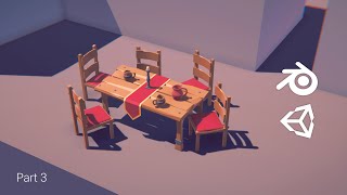 (Part 3) Low Poly Style | Flat Shading - Fantasy Room / Interiors in Blender to Unity HDRP