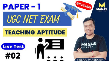 UGC NET Exam 2022 | Paper 1 - Live Mock Test # 02 by Neeraj Pareek Sir