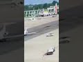 İtalya'nın Milano Linate Havalimanı'nda yer hizmetleri aracı ile uçak çarpıştı