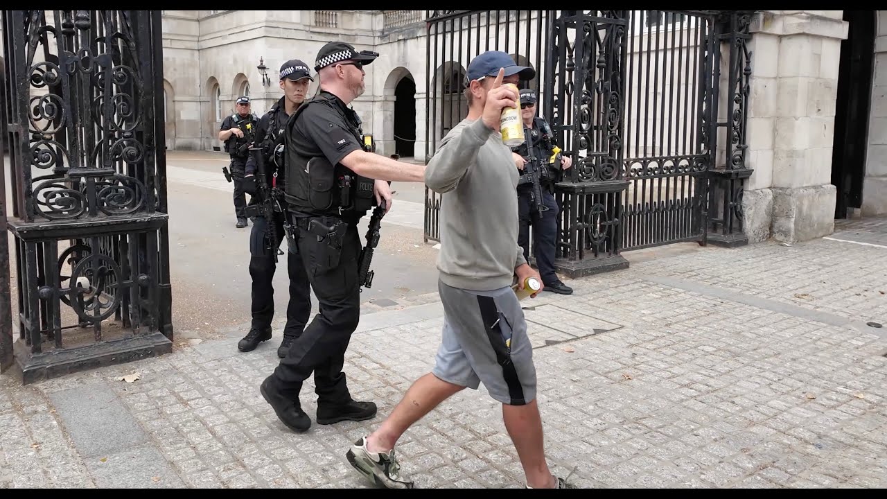 Man Tries to Challenge the Armed Police.. Instantly REGRETS IT ‼️