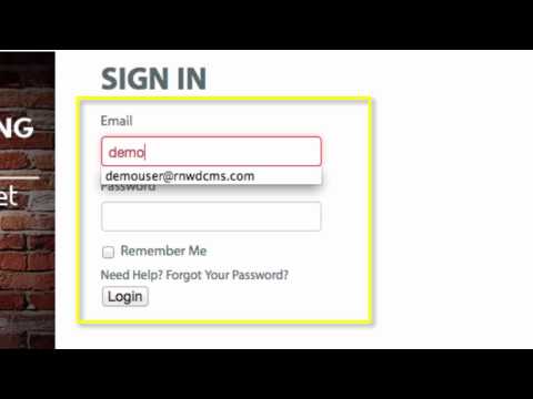 How to login into RightNow CMS