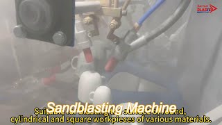 automatic sand blasting machines turntable type sandblast abrasive cleaning