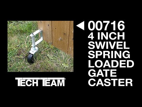 Tech Team's #00716 4 Inch Swivel Spring Loaded Gate Caster Is Perfect For Driveway and Garden Gates